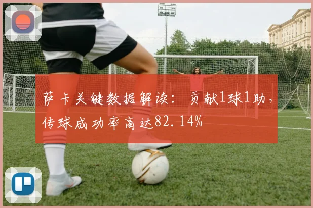 萨卡关键数据解读:贡献1球1助,传球成功率高达82.14%